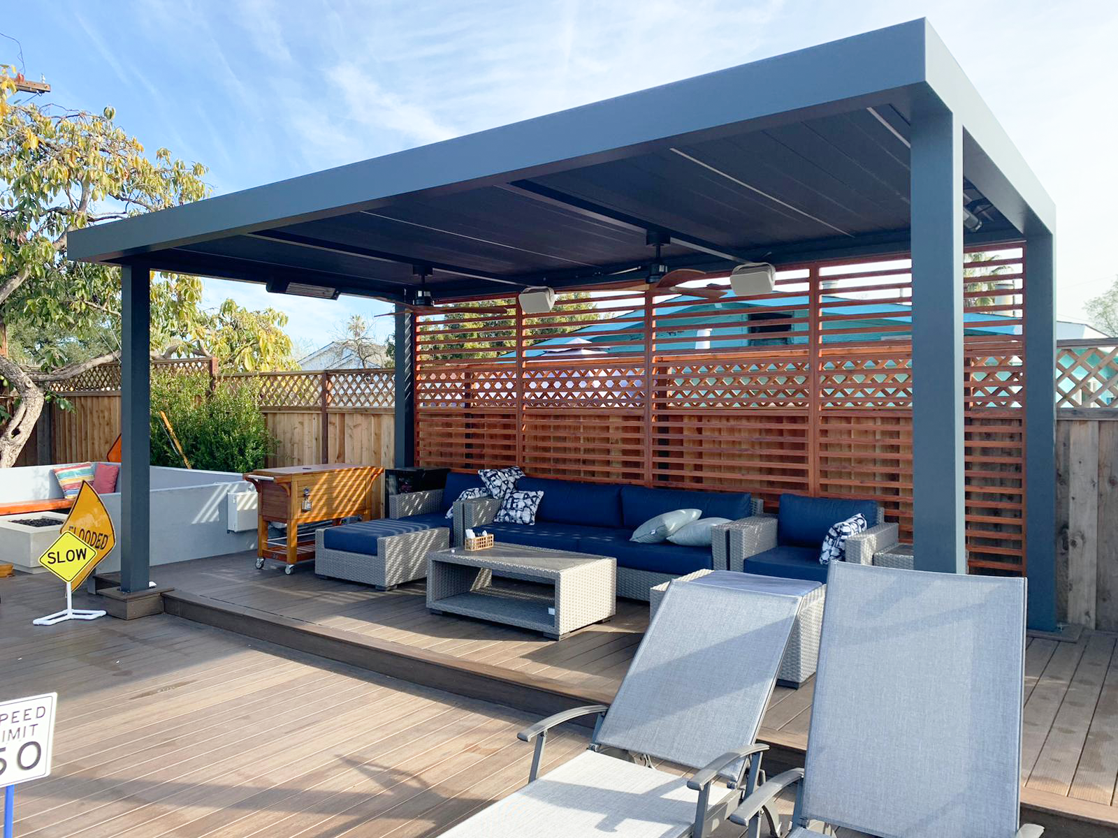 Peaceful Patios Freestanding Aluminum Louvered Pergola