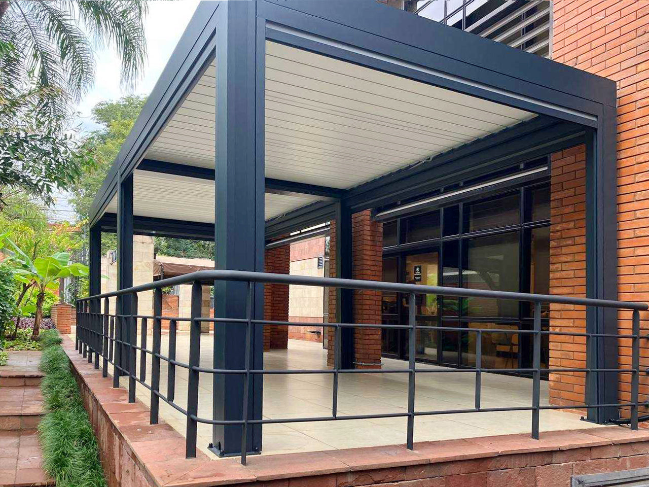 Peaceful Patios Freestanding Aluminum Louvered Pergola