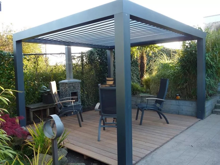 Peaceful Patios Freestanding Aluminum Louvered Pergola