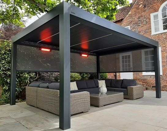 Peaceful Patios Freestanding Aluminum Louvered Pergola