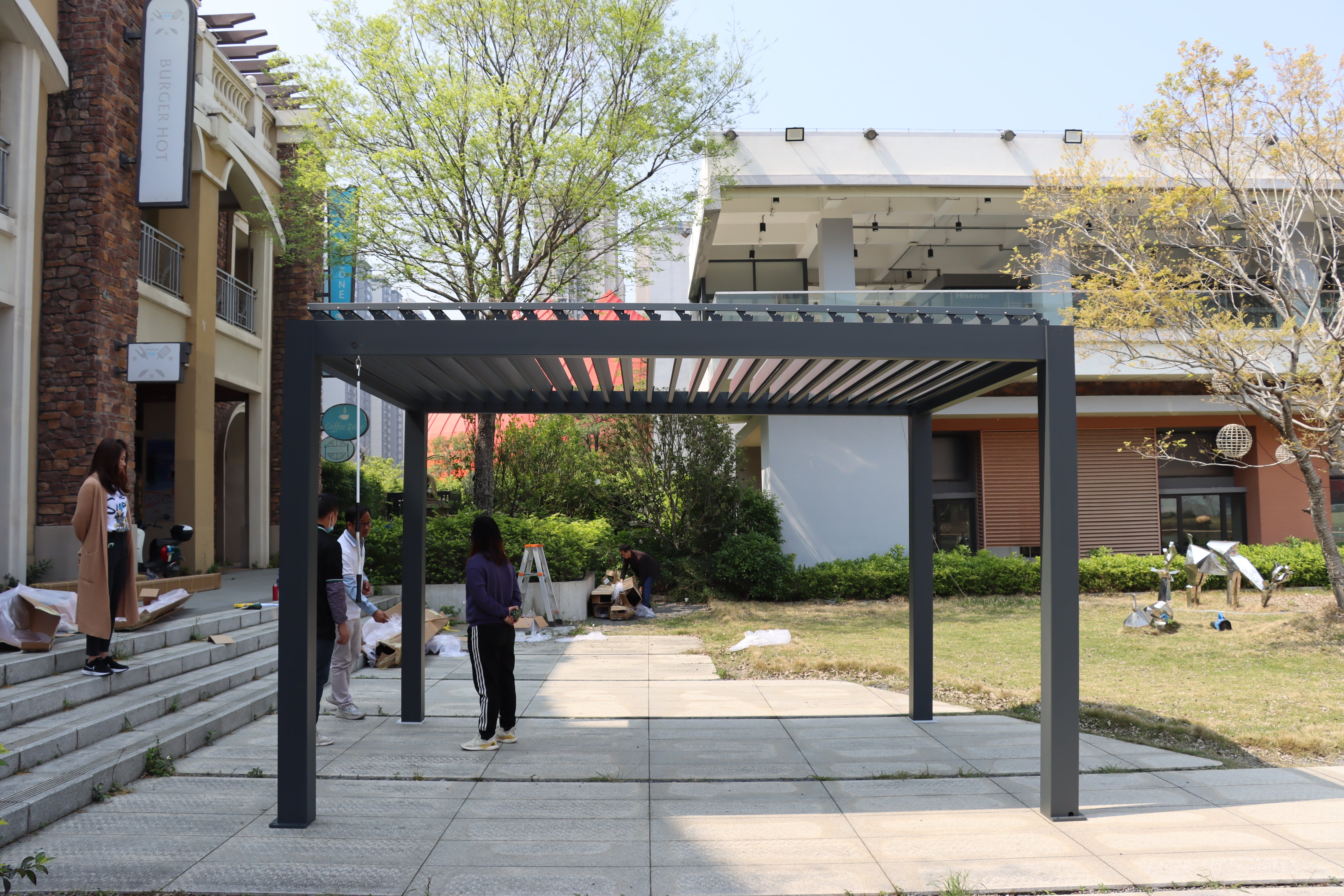 SolShade Aluminum Louvered Pergola Kit