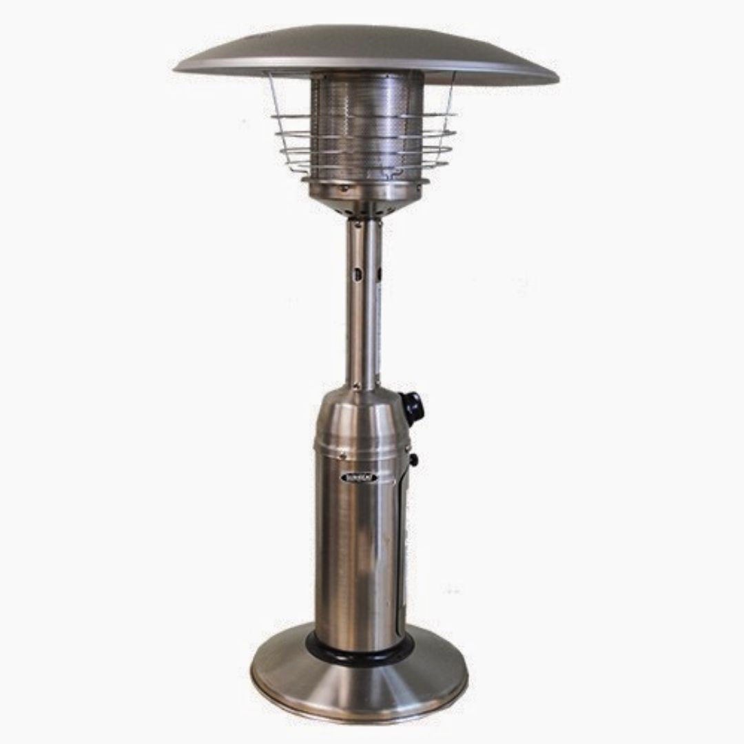 Original SUNHEAT Round Tabletop Patio Heater Stainless Steel