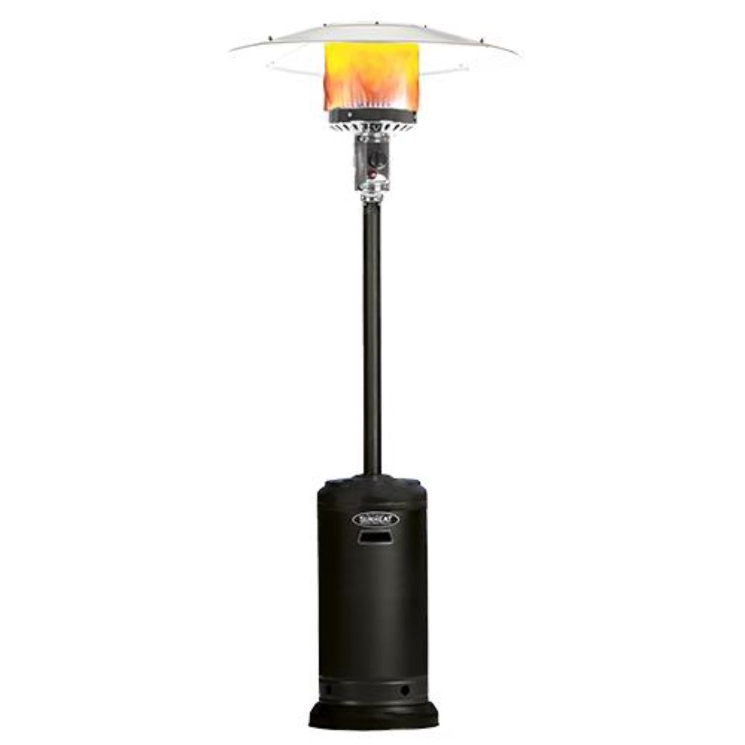 hanover 7' umbrella propane patio heater SUNHEAT Round Black Portable Propane Patio Heater