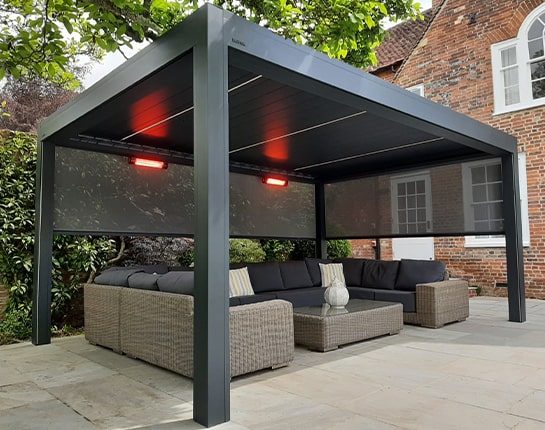 Peaceful Patios SolZen Aluminum Louvered Pergola Peaceful Patios