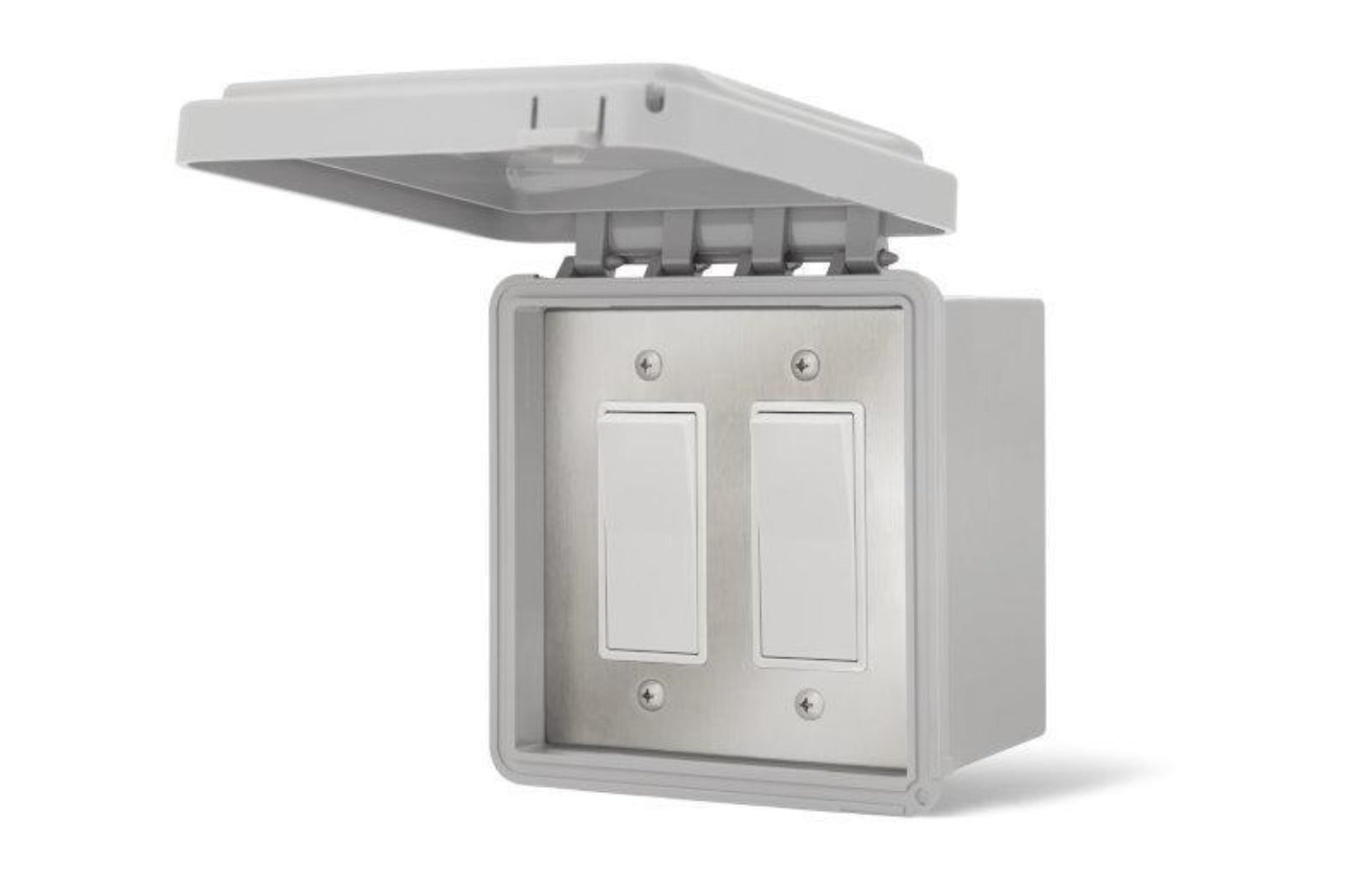 Infratech Duel Simple Switch Surface Mount with Weatherproof Box Open