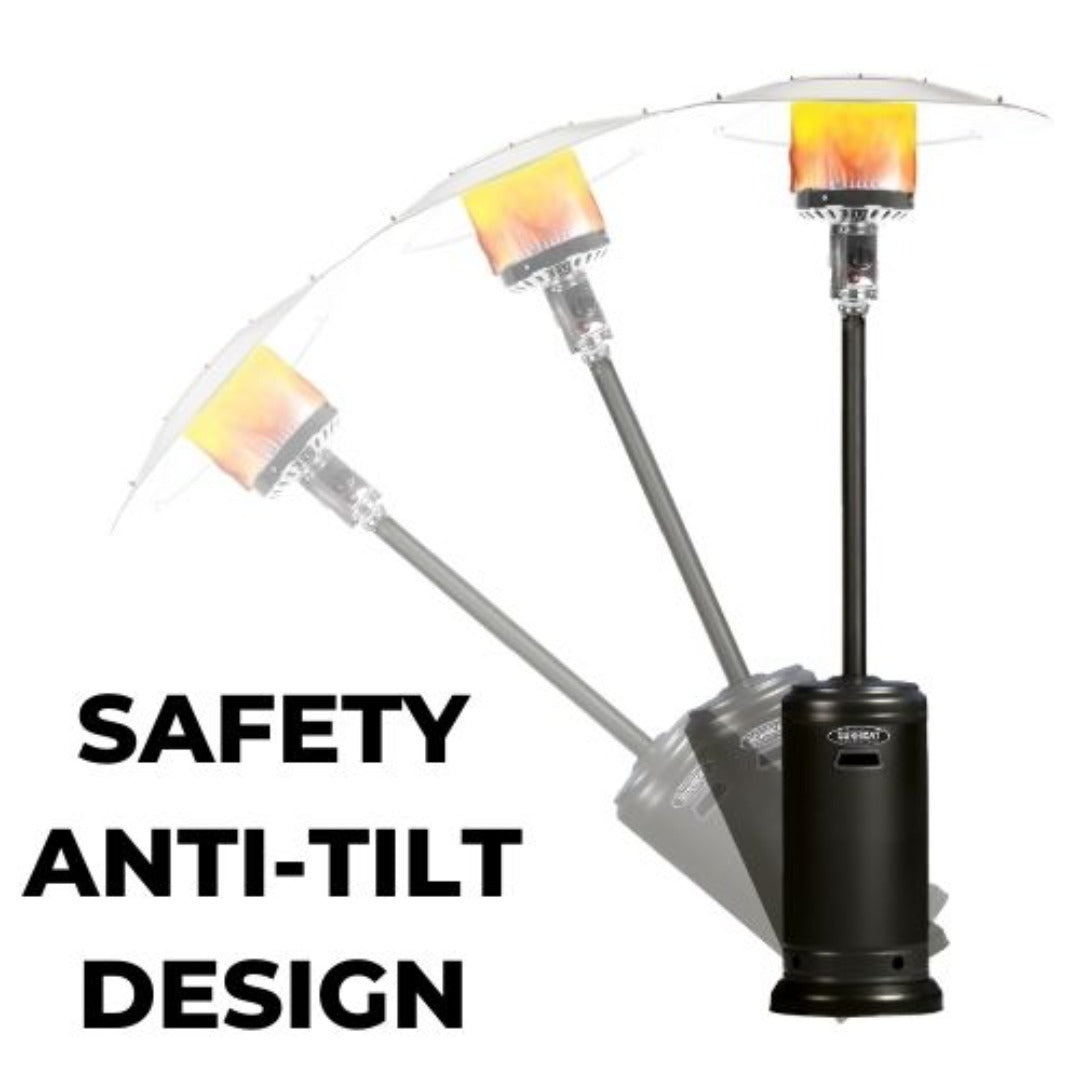 Umbrella Propane Patio Heater Anti-Tilt Design